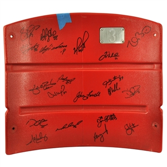 2013 World Series Champions Boston Red Sox Team Signed Fenway Park Seatback With 20 Signatures (MLB Authenticated & Fanatics) 
